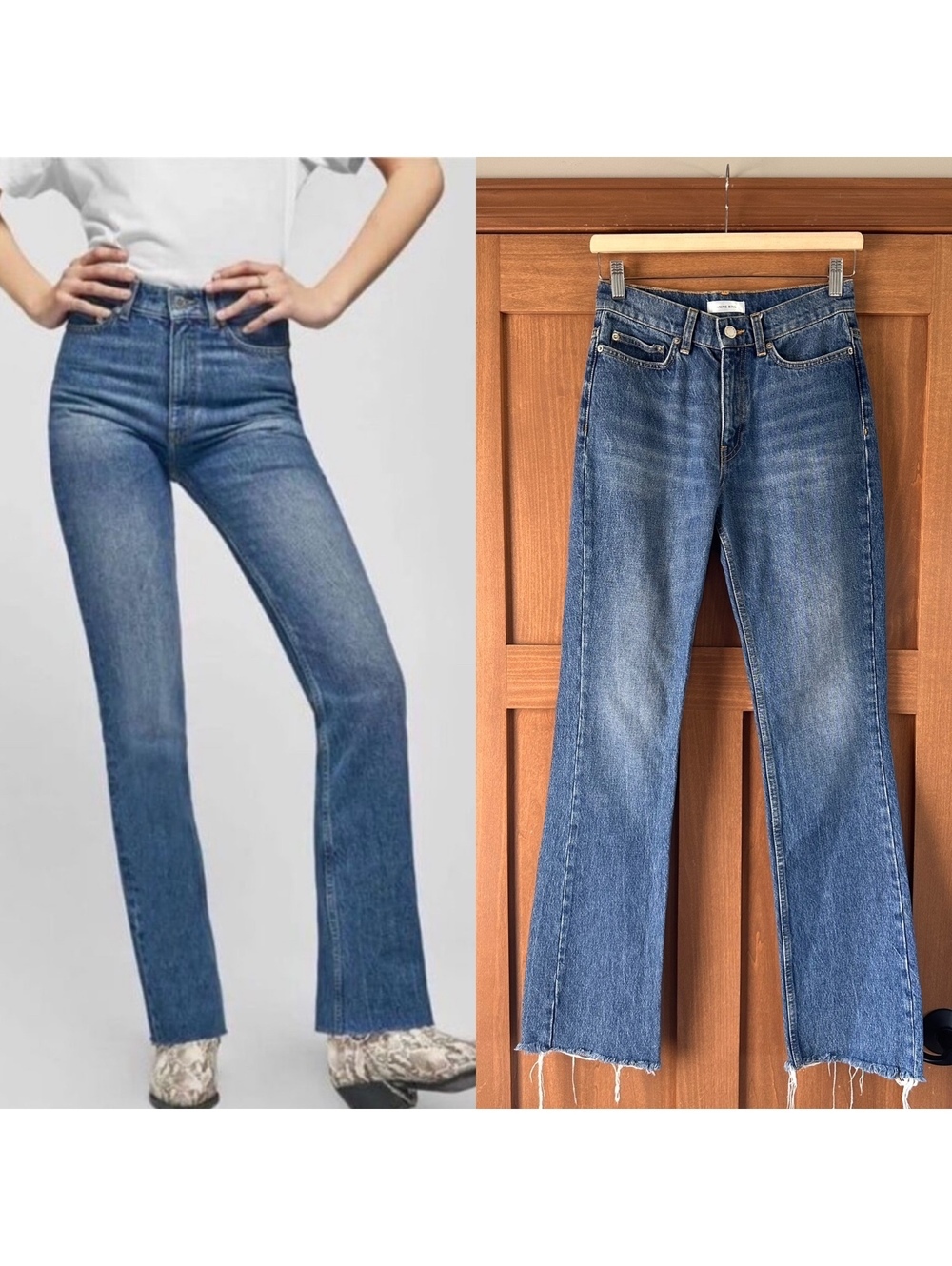 ANINE BING Anya Trouser Boot Cut Jean High Rise in Lagoon Wash Women’s size 24